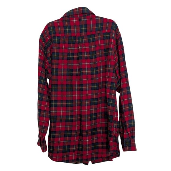 Croft & Barrow Flannel Plaid Shirt Mens Size Large Red Long Sleeve Button Down - Picture 8 of 11